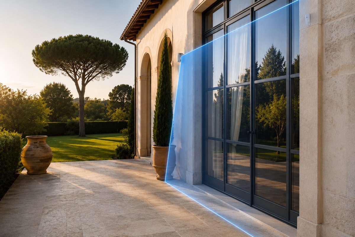 Protezione perimetrale su una villa